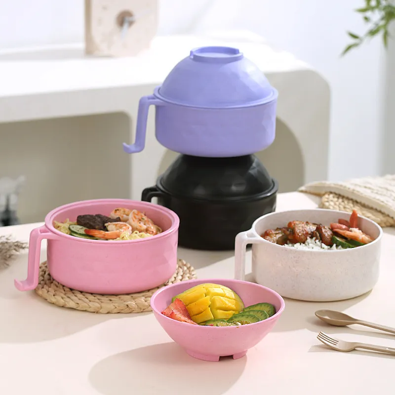 Microwave safe ramen bowl cooking