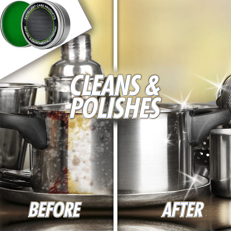 Metal wax reducing the appearance of fine scratches and dull areas