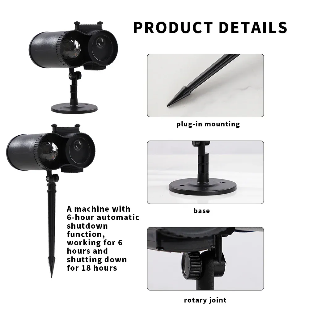 Halloween projection light for porch yard wall and party display