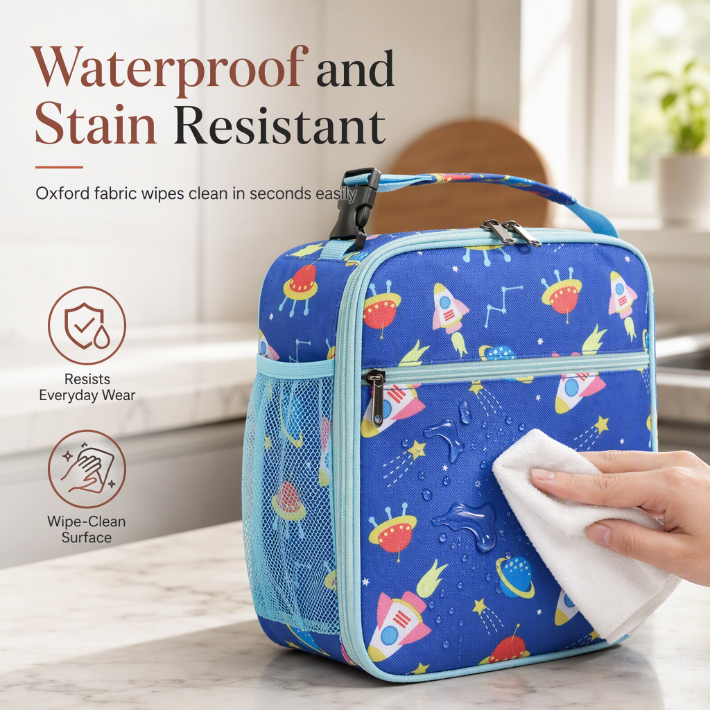Water-resistant coated Oxford fabric exterior