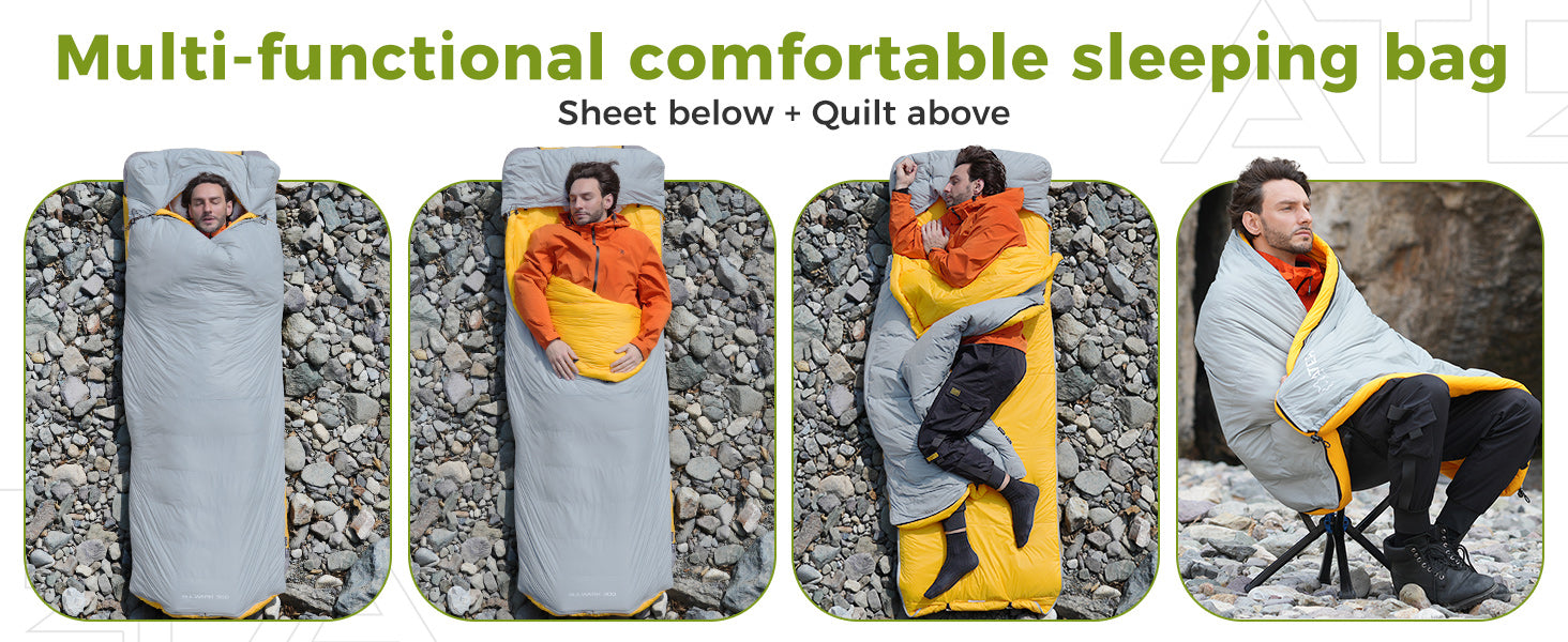ATEPA BULWARK 300 Down Sleeping Bag-Envelope With Hood