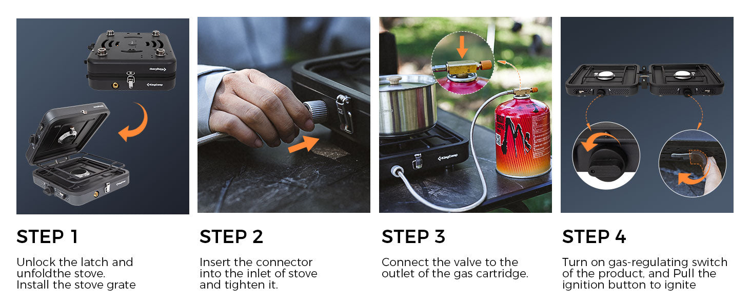 KingCamp Portable 2-Burner Camping Stove