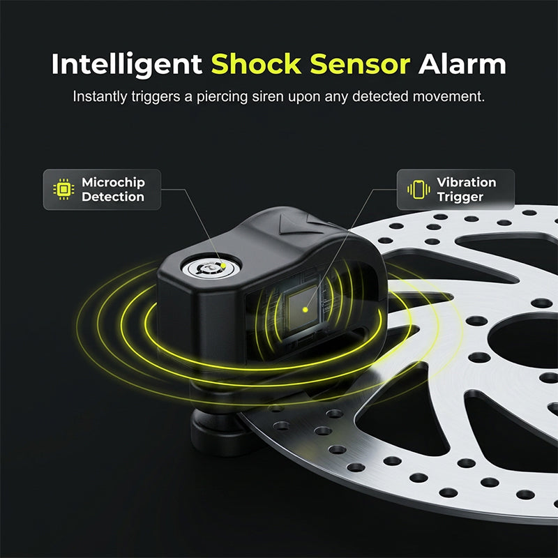 Shock sensor and 110dB alarm feature