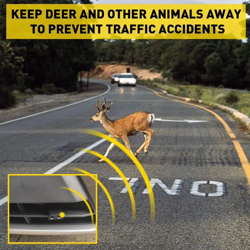Deer warning whistle for wildlife prone roads