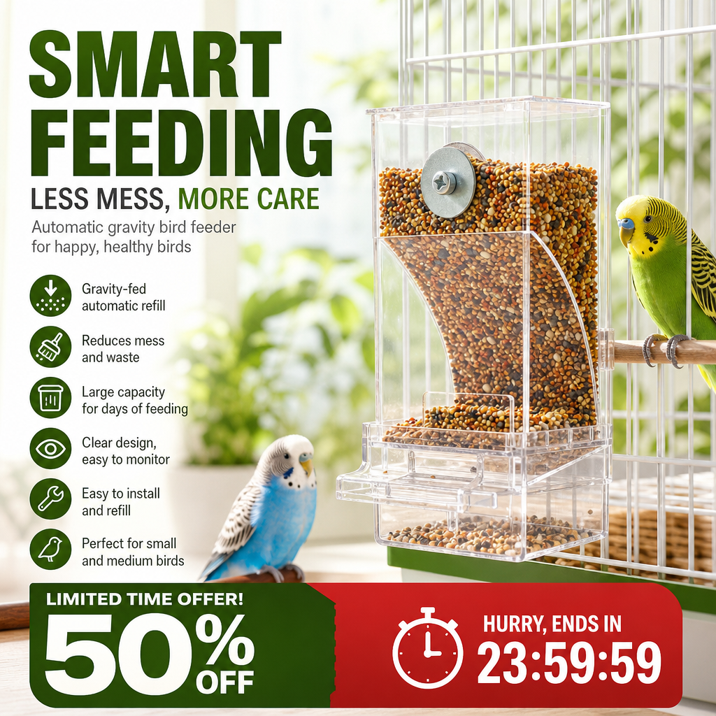 Bird feeder cage installation and top refill