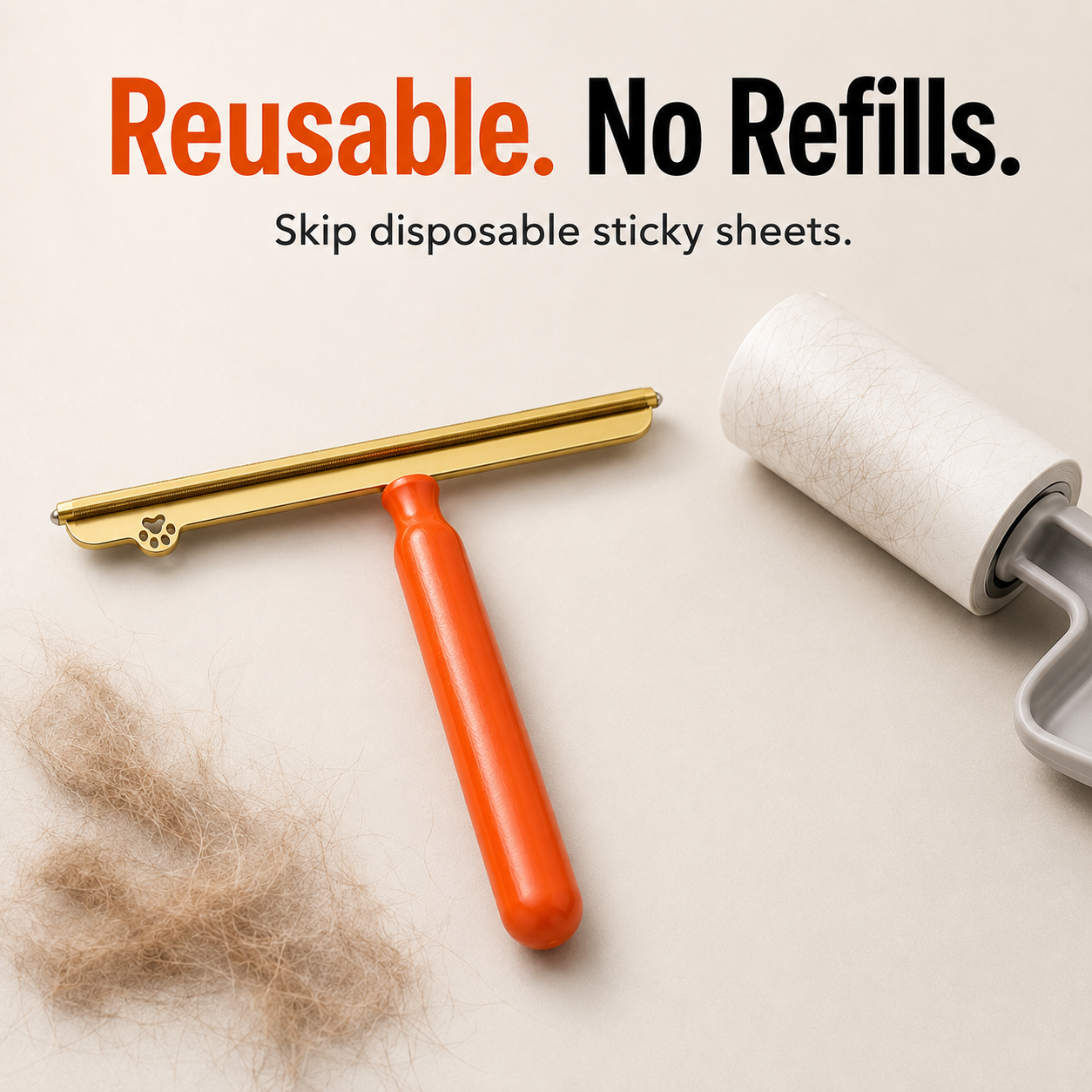 Attaching threaded orange handle to metal scraper head