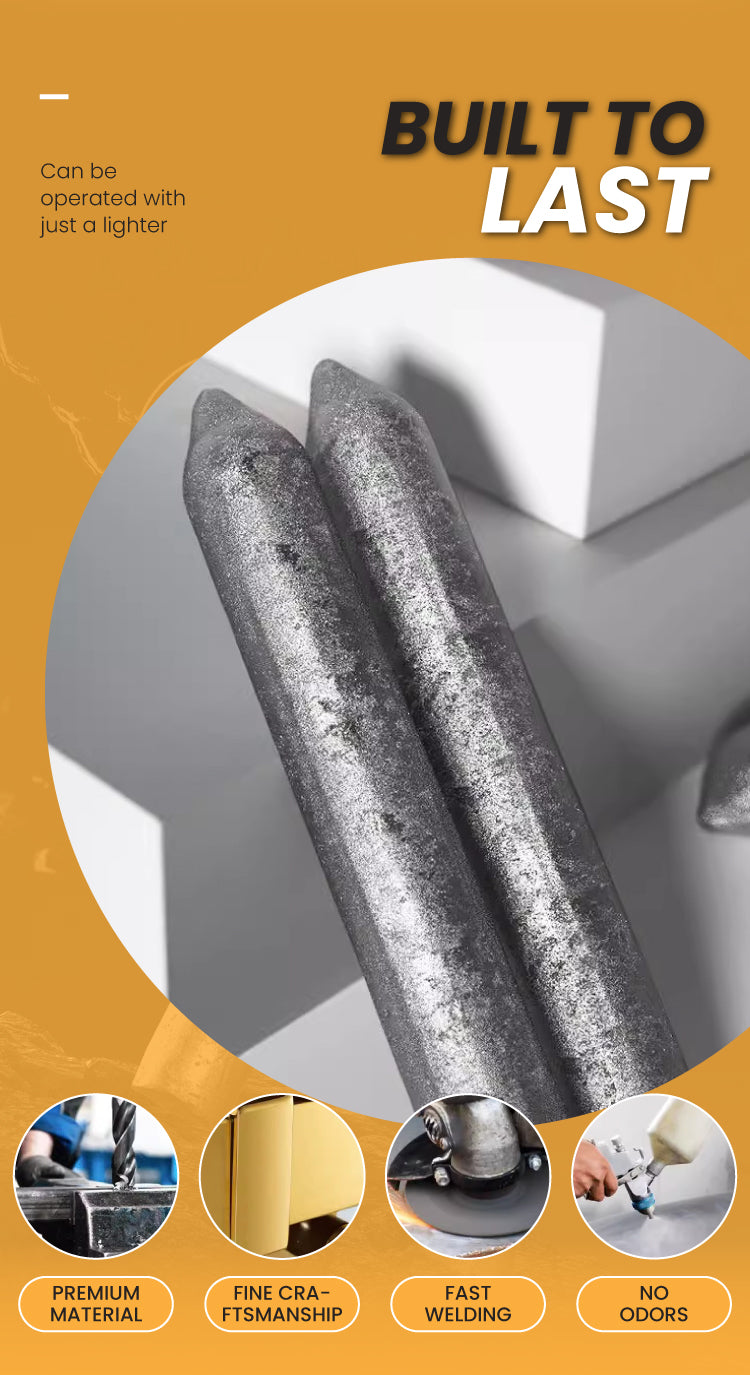 Universal solder rods kept in toolbox for quick metal repair jobs