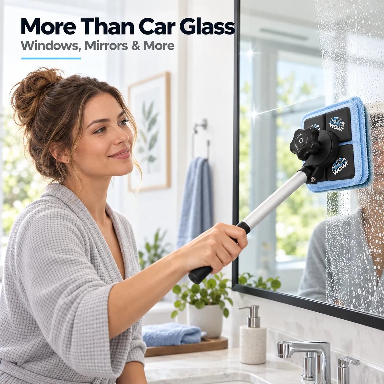 Windshield cleaner extension handle