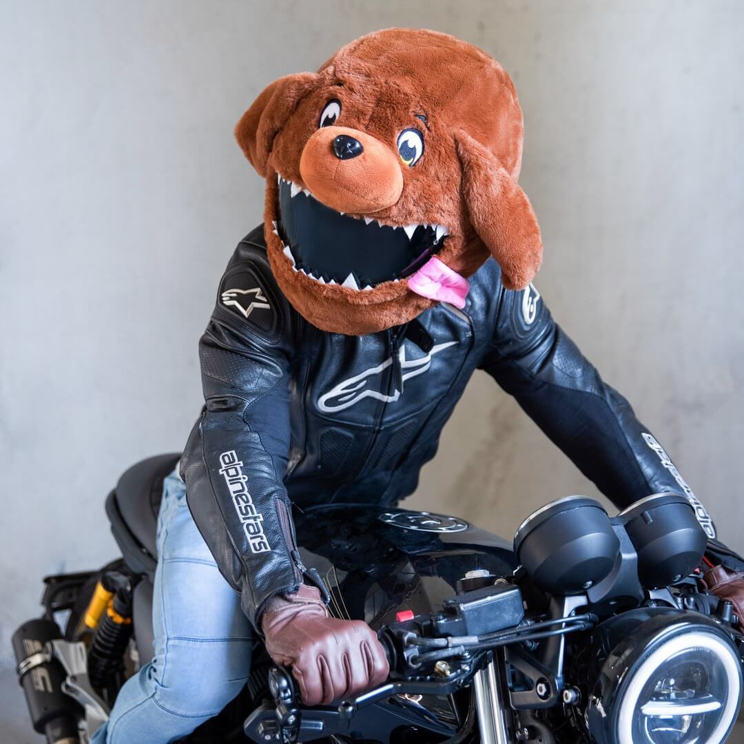 Motorcycle Helmet Cover - Dog