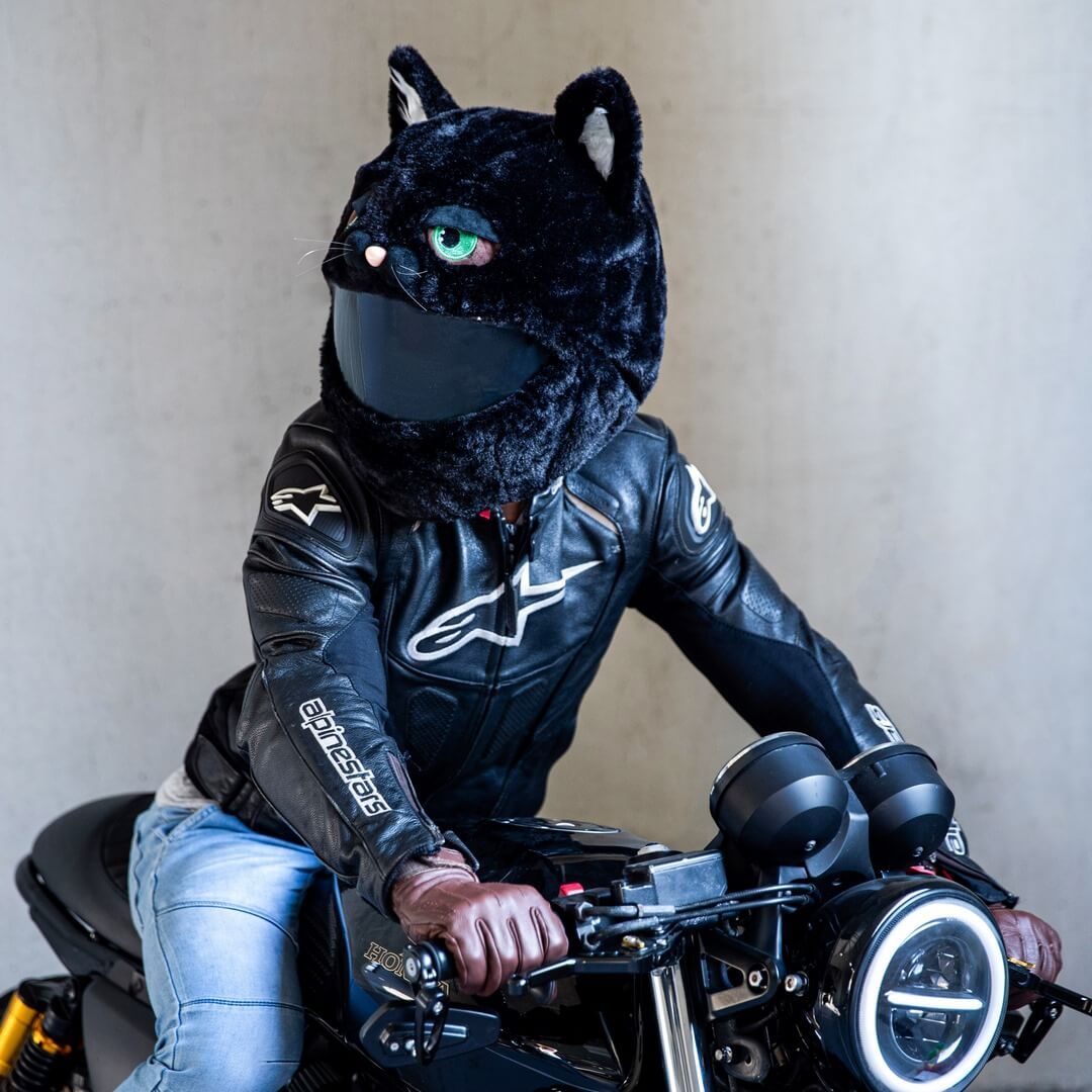 Motorcycle Helmet Cover - Cat
