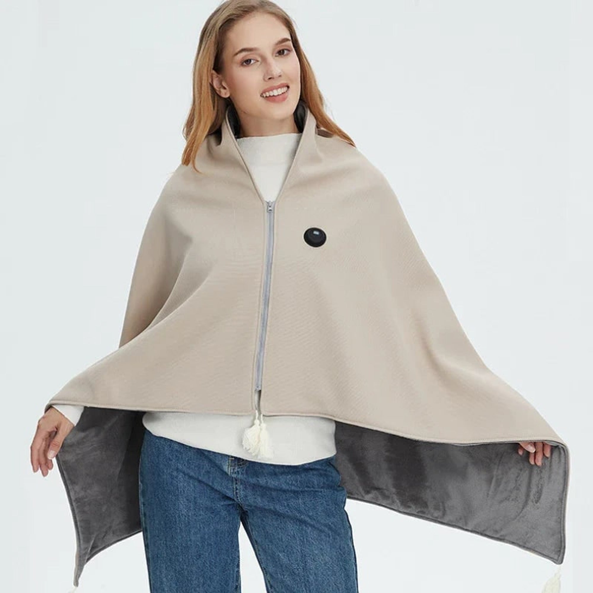 Heated Wearable Blanket With 3 Heating Levels For Warmth At Home Office Or Travel - Use case