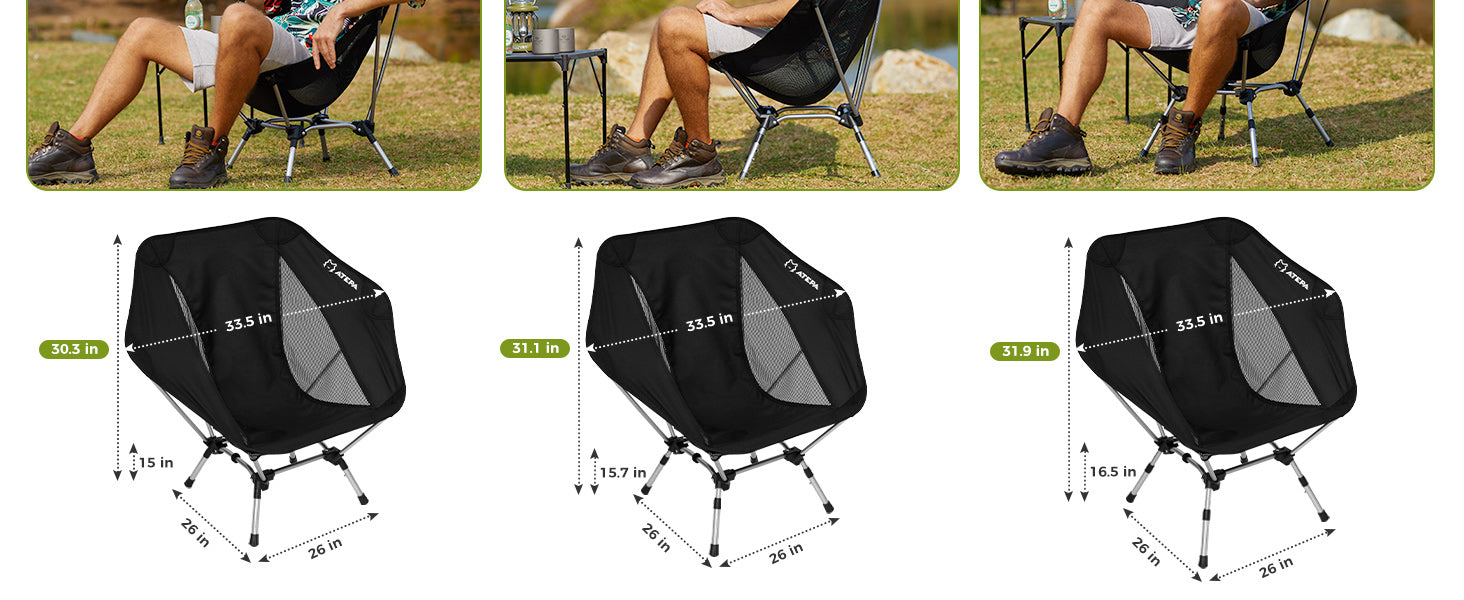 ATEPA UFO P20 Portable Compact Lightweight Outdoor Chairs
