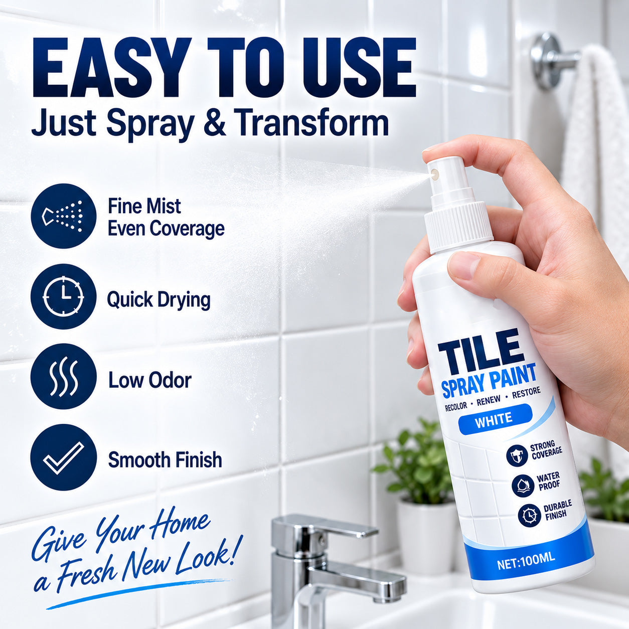 🎨 Tile Renewal Spray Paint | 100ml 3 Colors product image 6