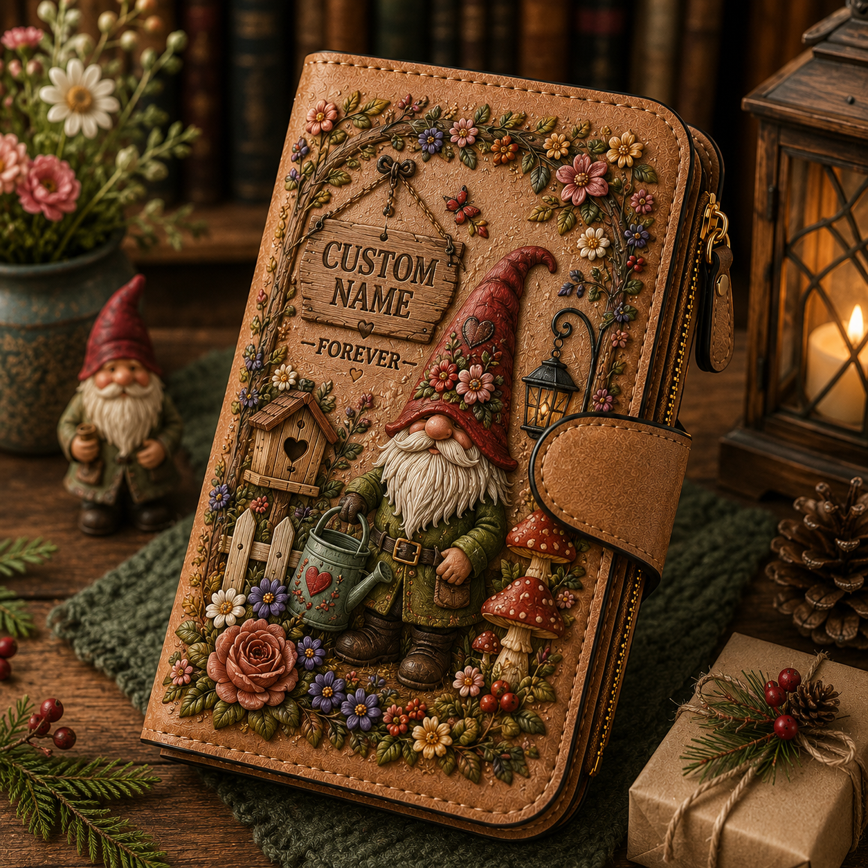 Garden Gnome personalized wallet