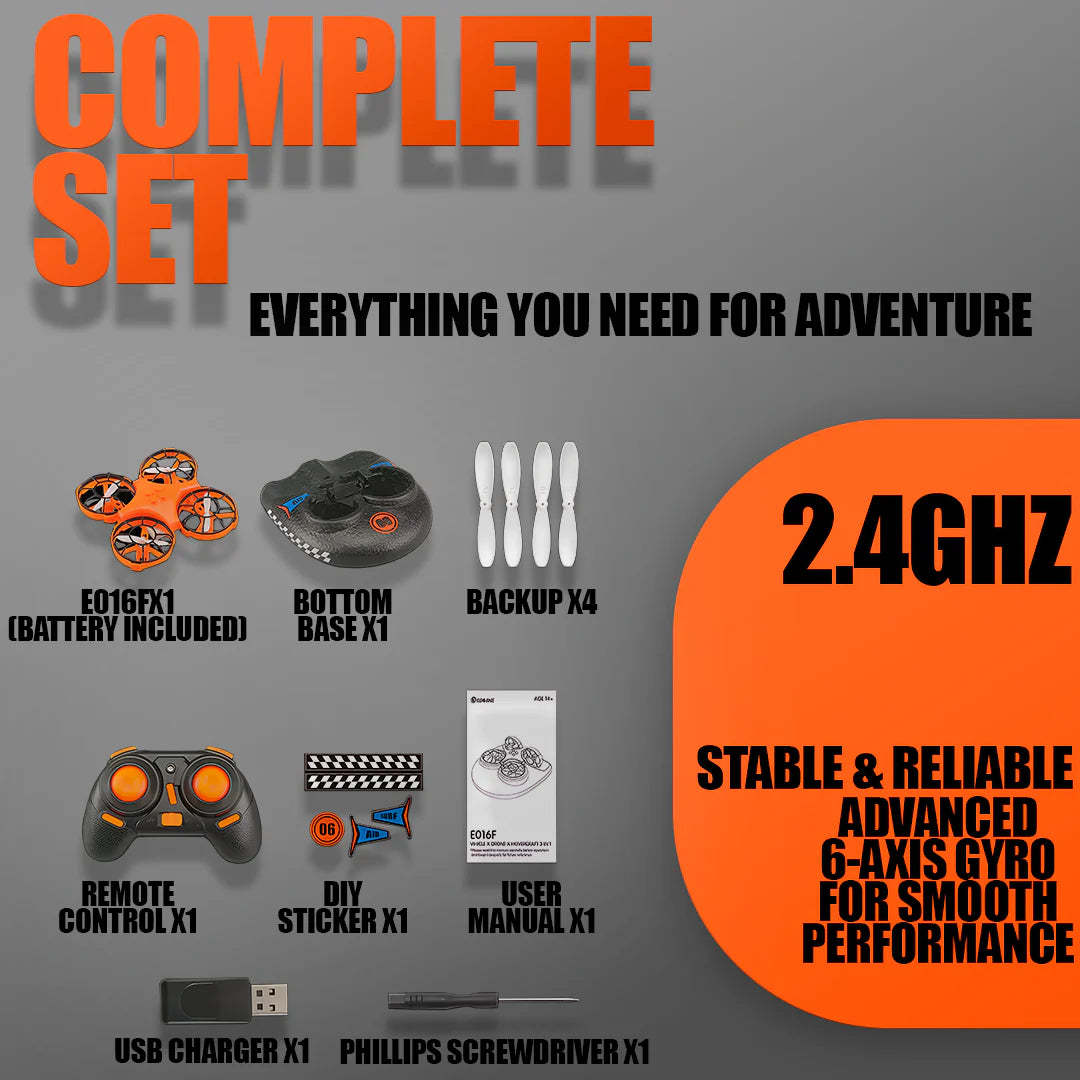 3-in-1 Hovercraft Drone