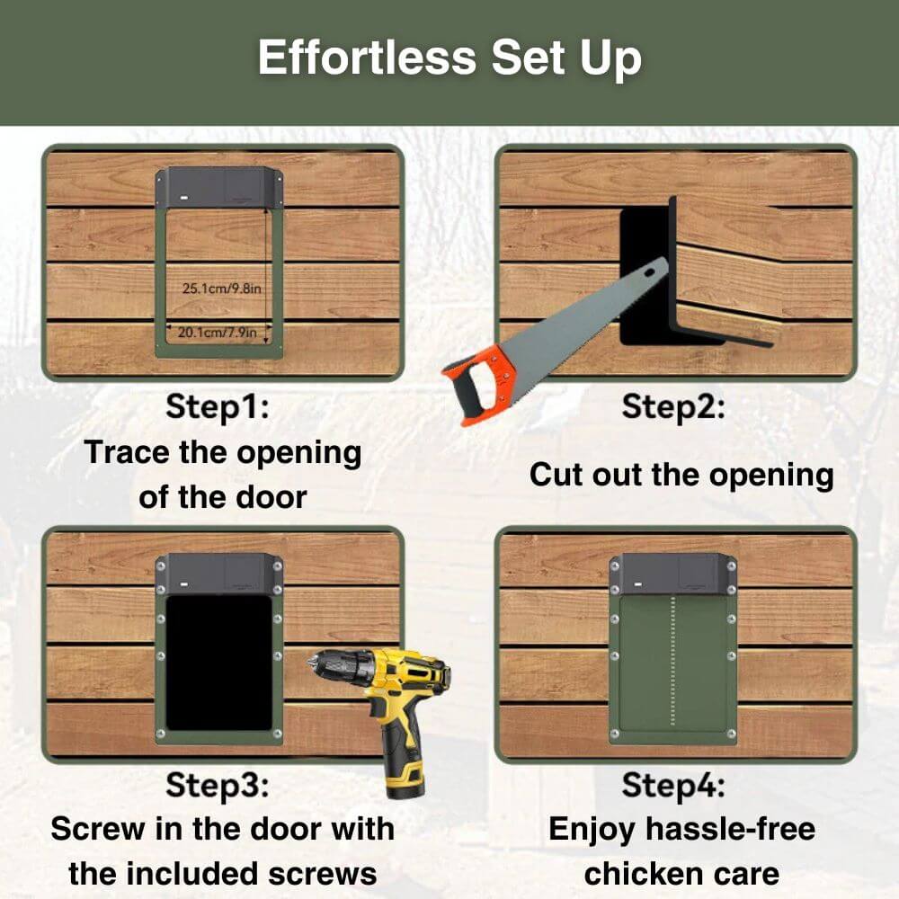 ChickGuard Pro™ Automatic Chicken House Door