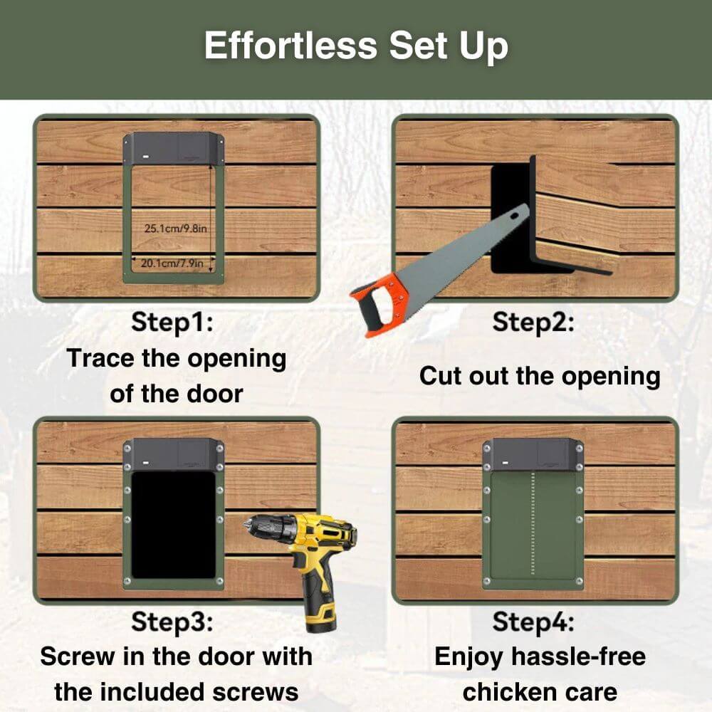 ChickGuard Pro™ Automatic Chicken House Door