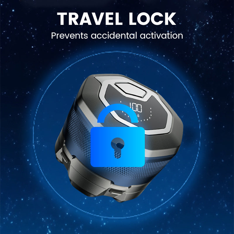 Portable head shaver with travel lock and Type-C charging