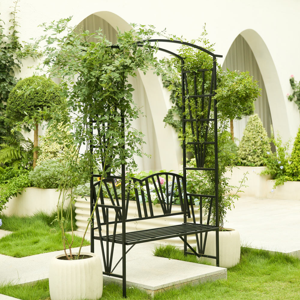 Garden Metal Arch with Seat| Heavy Duty Garden Arch