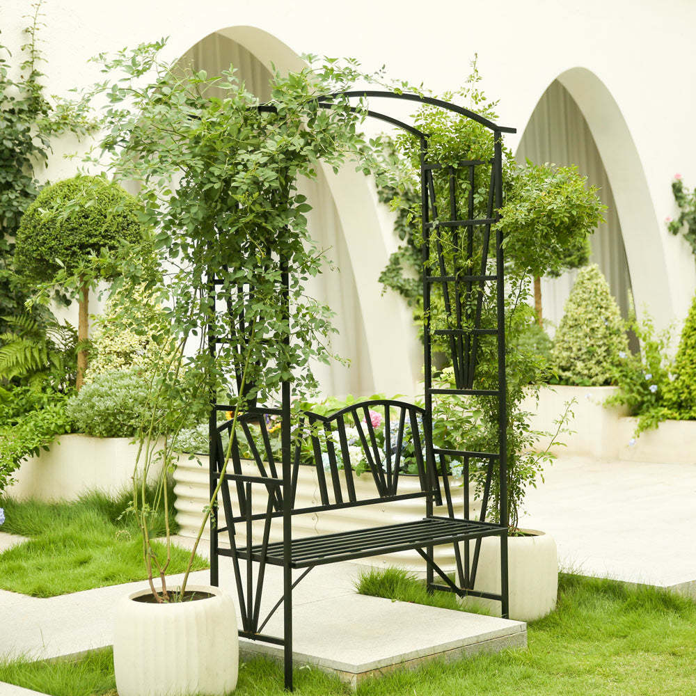 Garden Metal Arch with Seat| Heavy Duty Garden Arch