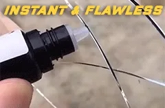 Nano fluid filling micro cracks in windshield animation