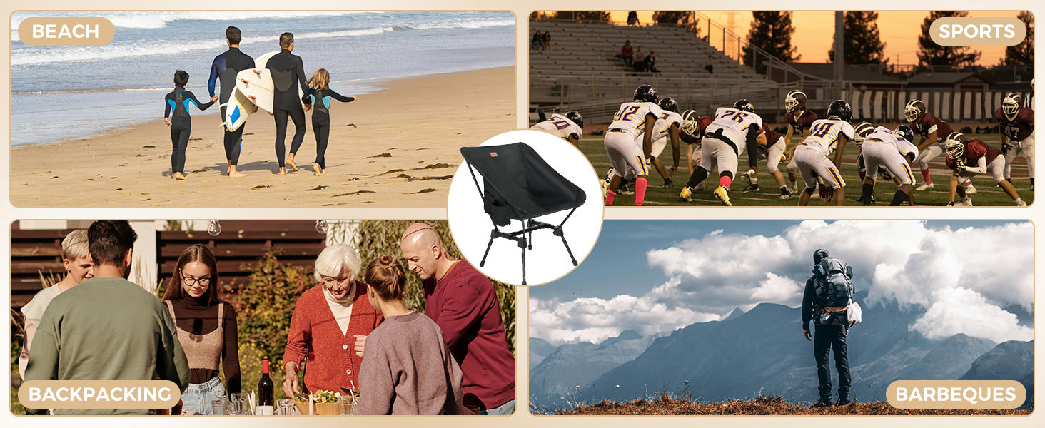 KingCamp ALOE P20 7075 H-shaped Portable Camping Chair