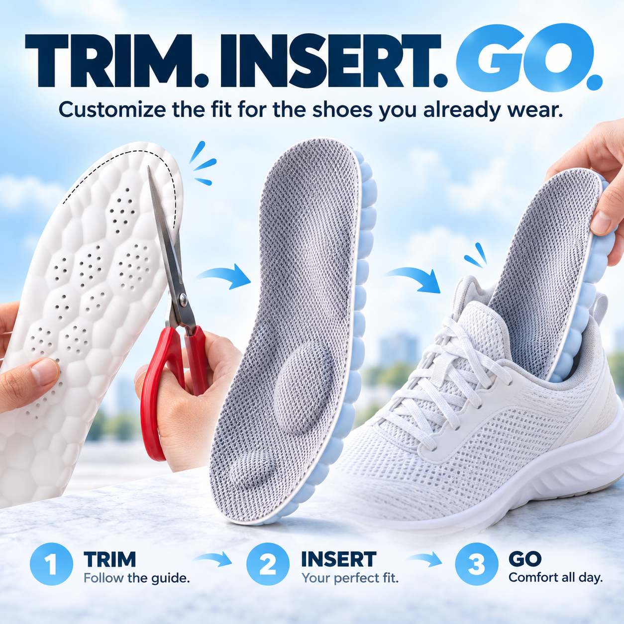 Everyday cloud comfort insoles