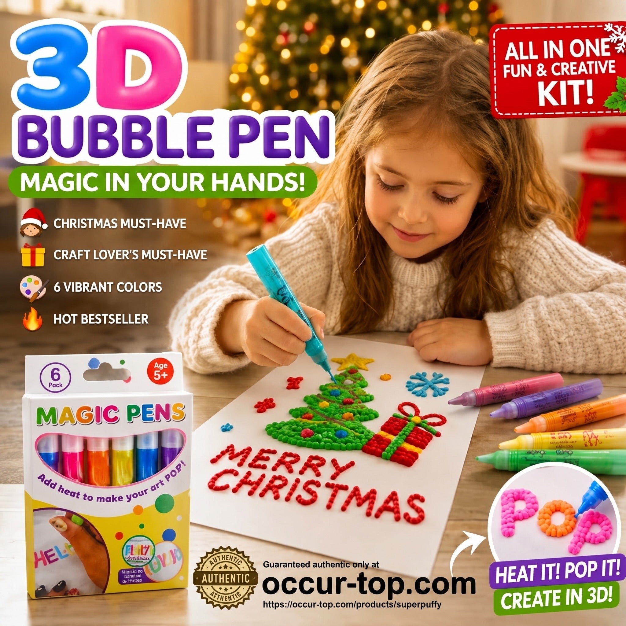 3D Puffy Magic Drawing Pens Creative Craft Set