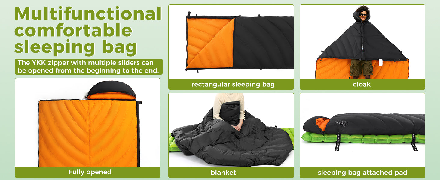 ATEPA Coldmaster Down Sleeping Bag Ultralight Sleeping Bag