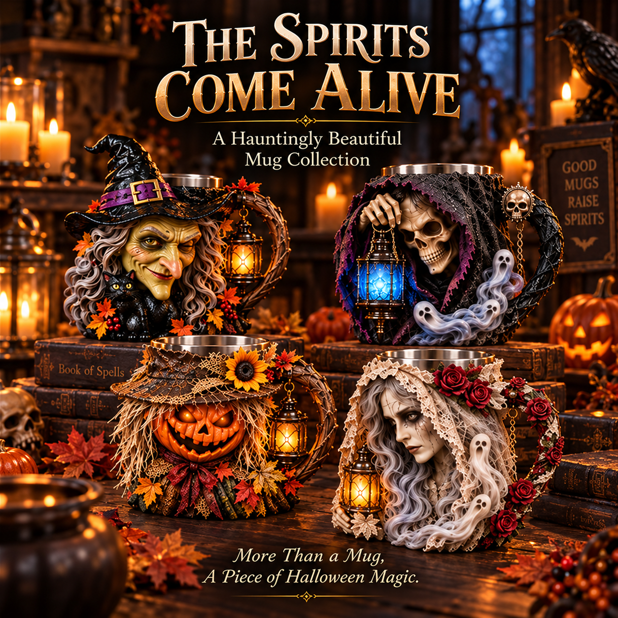 Halloween character mug collection