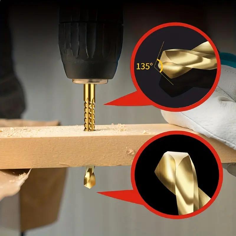 135 degree split point design preventing drill bit wandering
