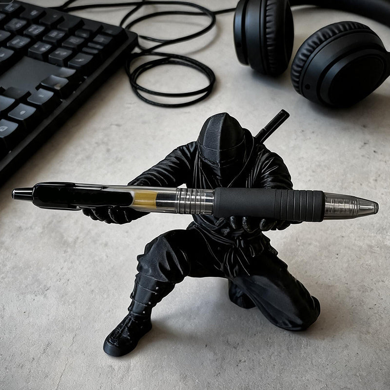 Ninja samurai pen holder as a desk accessory and gift idea
