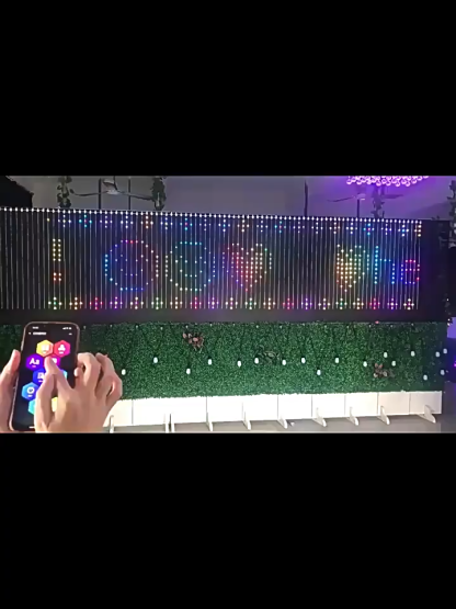 🎄 Smart RGB Pixel Curtain Lights – App-Controlled Animated Holiday Display for Balcony & Window Decor-2m*2m