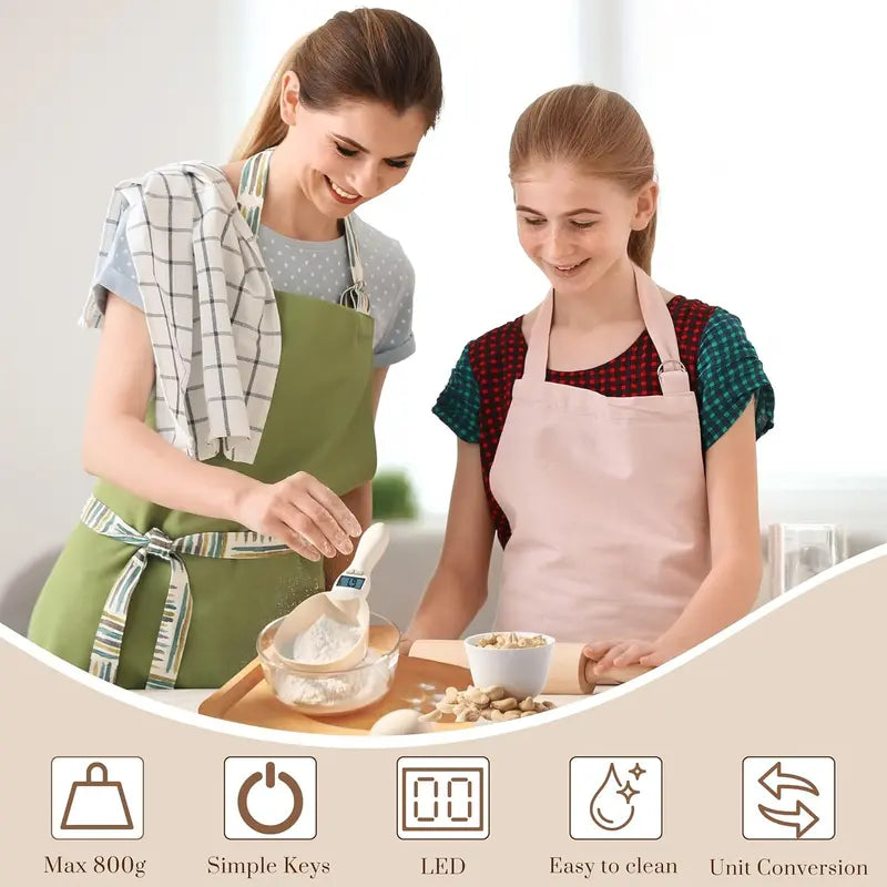 Easy to read LCD digital spoon scale