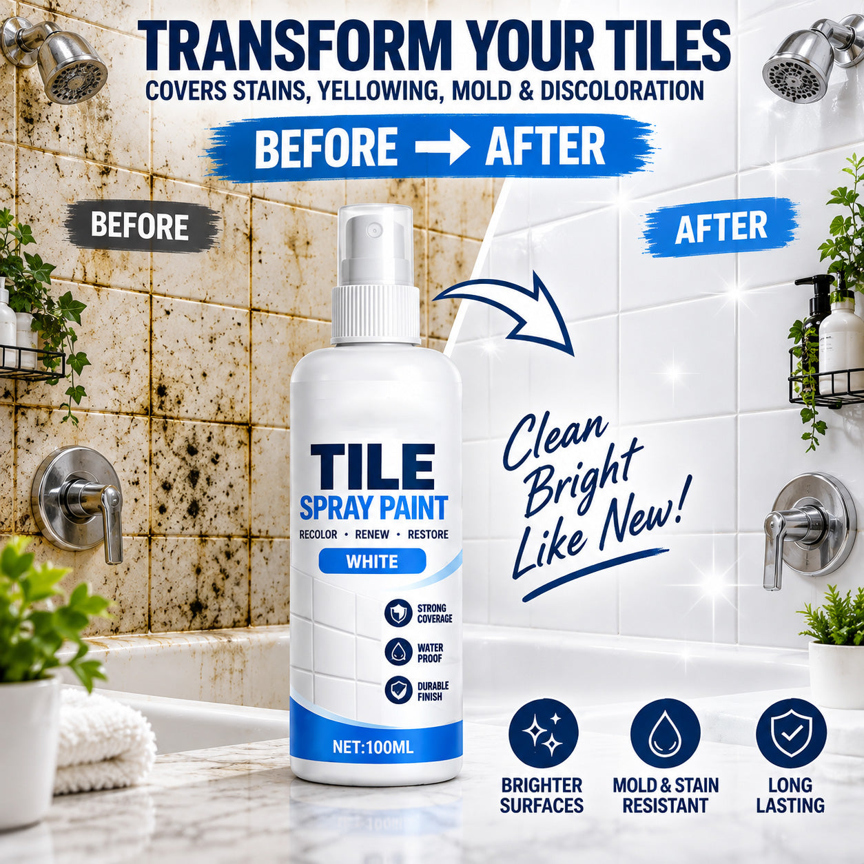 🎨 Tile Renewal Spray Paint | 100ml 3 Colors detail image 2