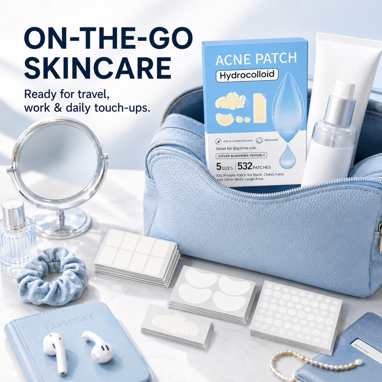 Hydrocolloid acne patch multipack sizes and multi shape overview