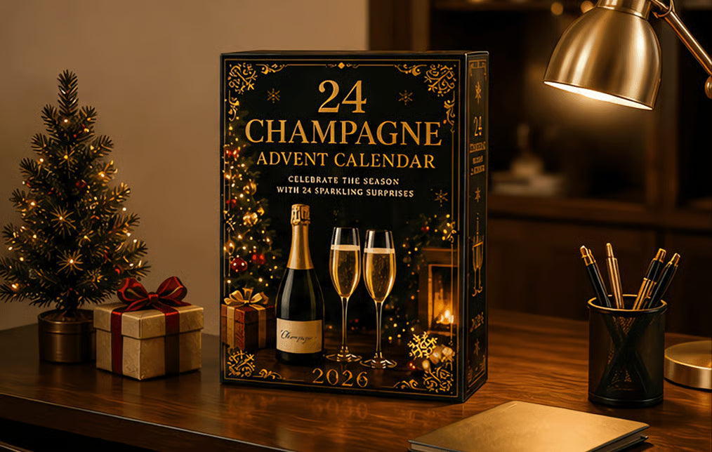 2026 Champagne Advent Calendar – 24-Day Christmas Countdown Gift - 2D Flat Acrylic