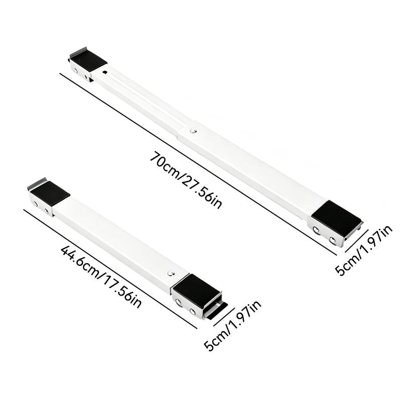 Adjustable rolling base for household appliances