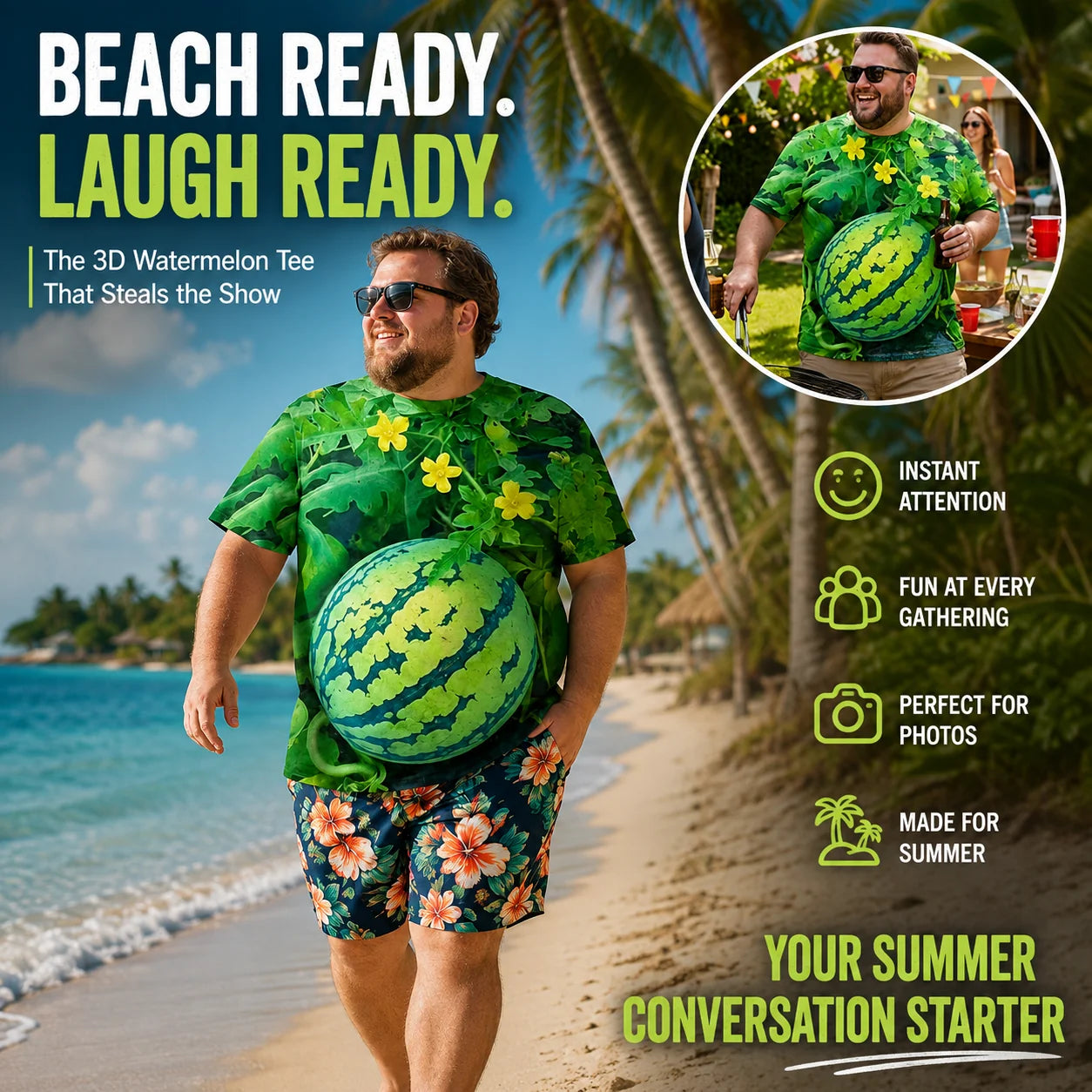 Funny watermelon T-shirt gift idea