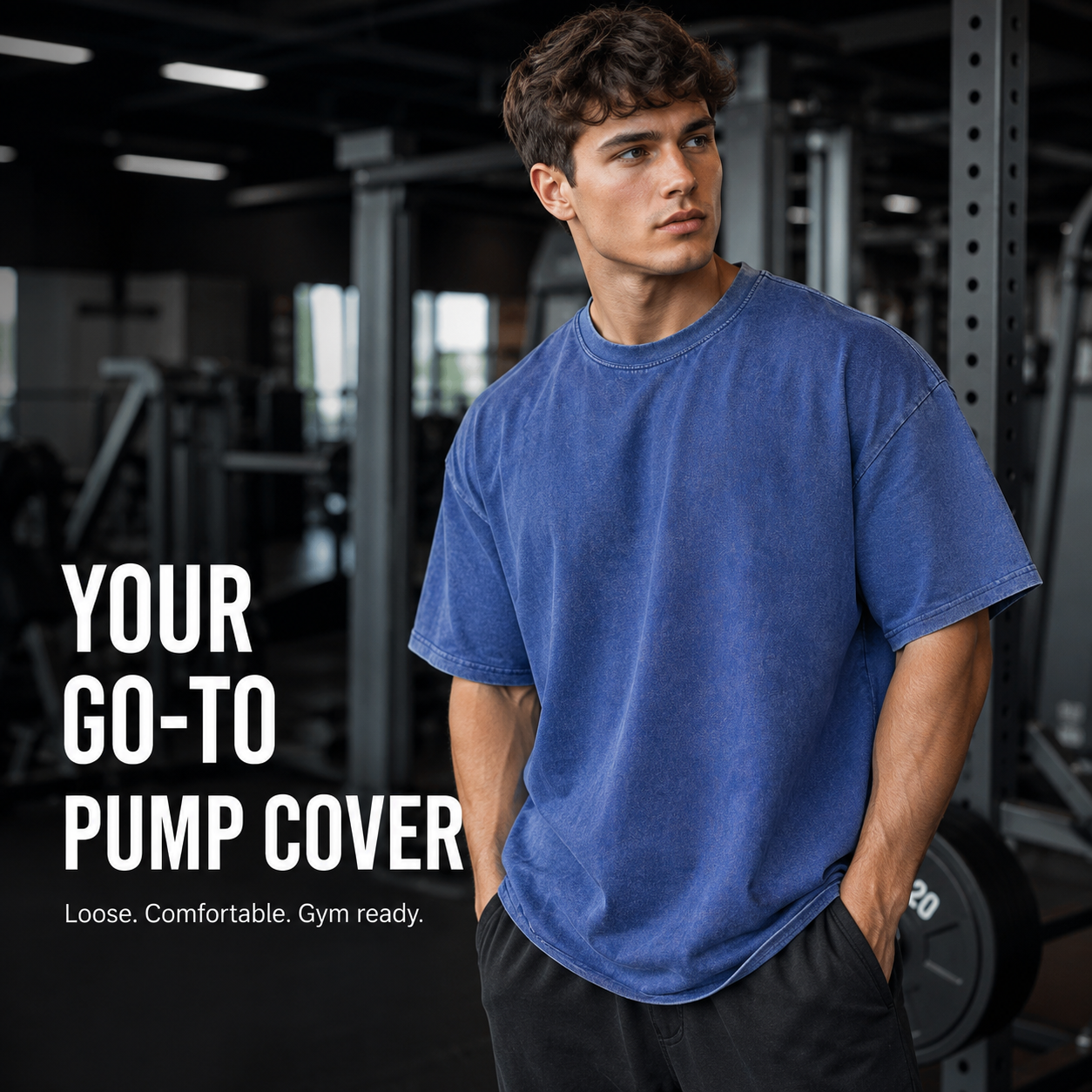 Dropped shoulder seam detail and relaxed sleeve cut