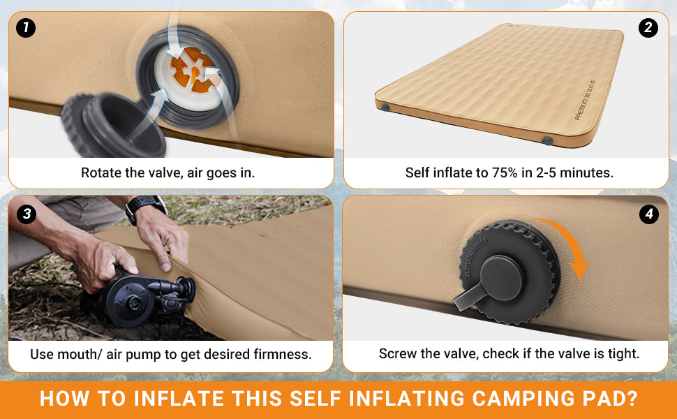 KingCamp PREMIUM 3D DUO 7.5 Double Self-inflateble Pad