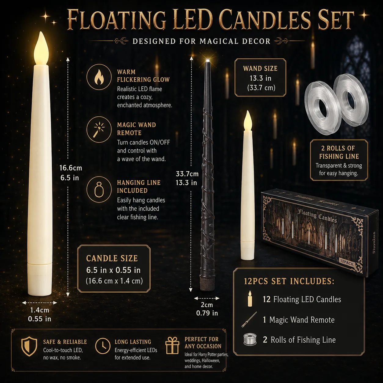 Floating LED candles product specifications
