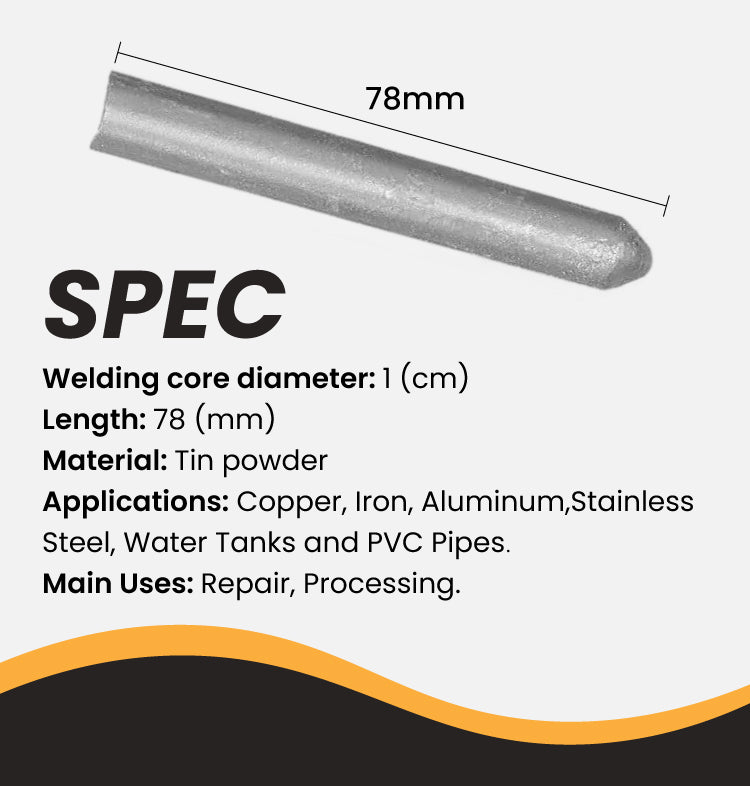 Safety notes for low temperature solder rods and DIY metal repair