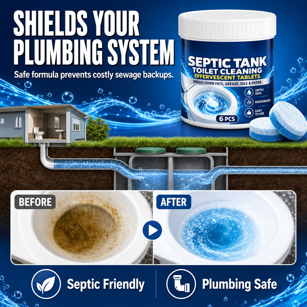Toilet and septic maintenance tablets