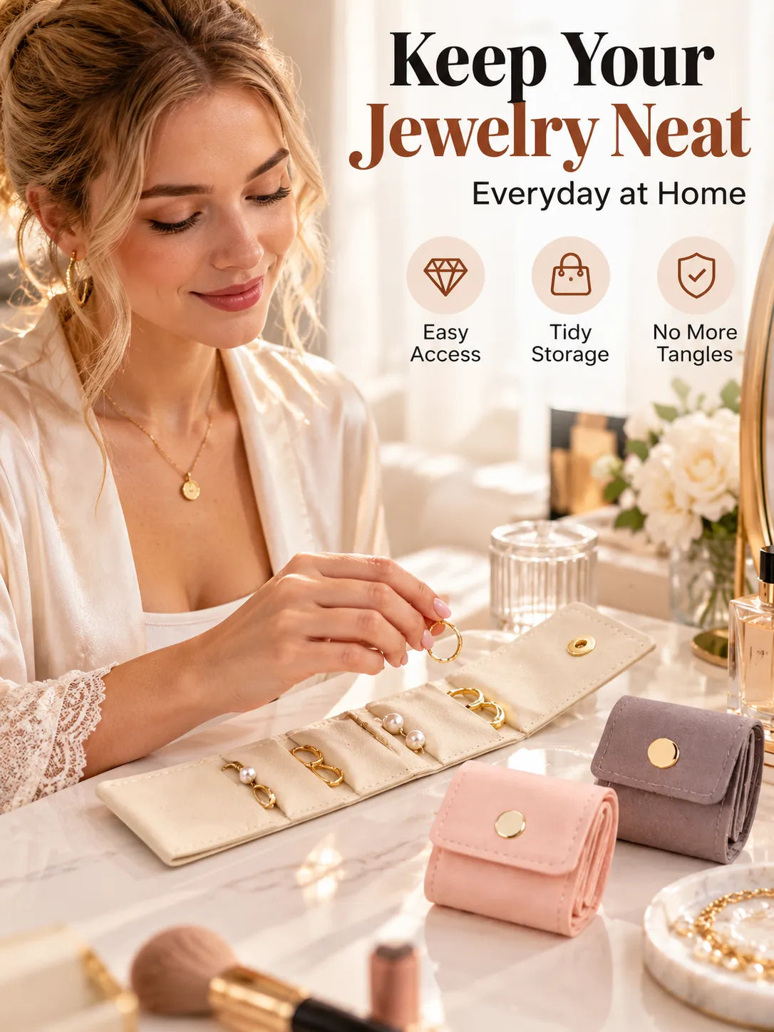 Compact jewelry storage for everyday use