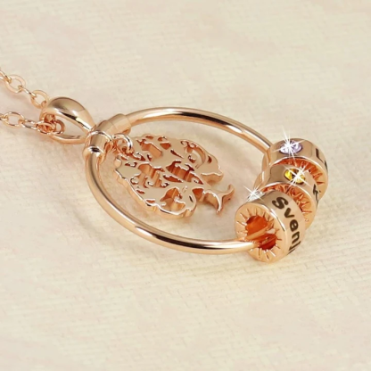 Best Gift Personalized Family Tree with Name Charms Necklace