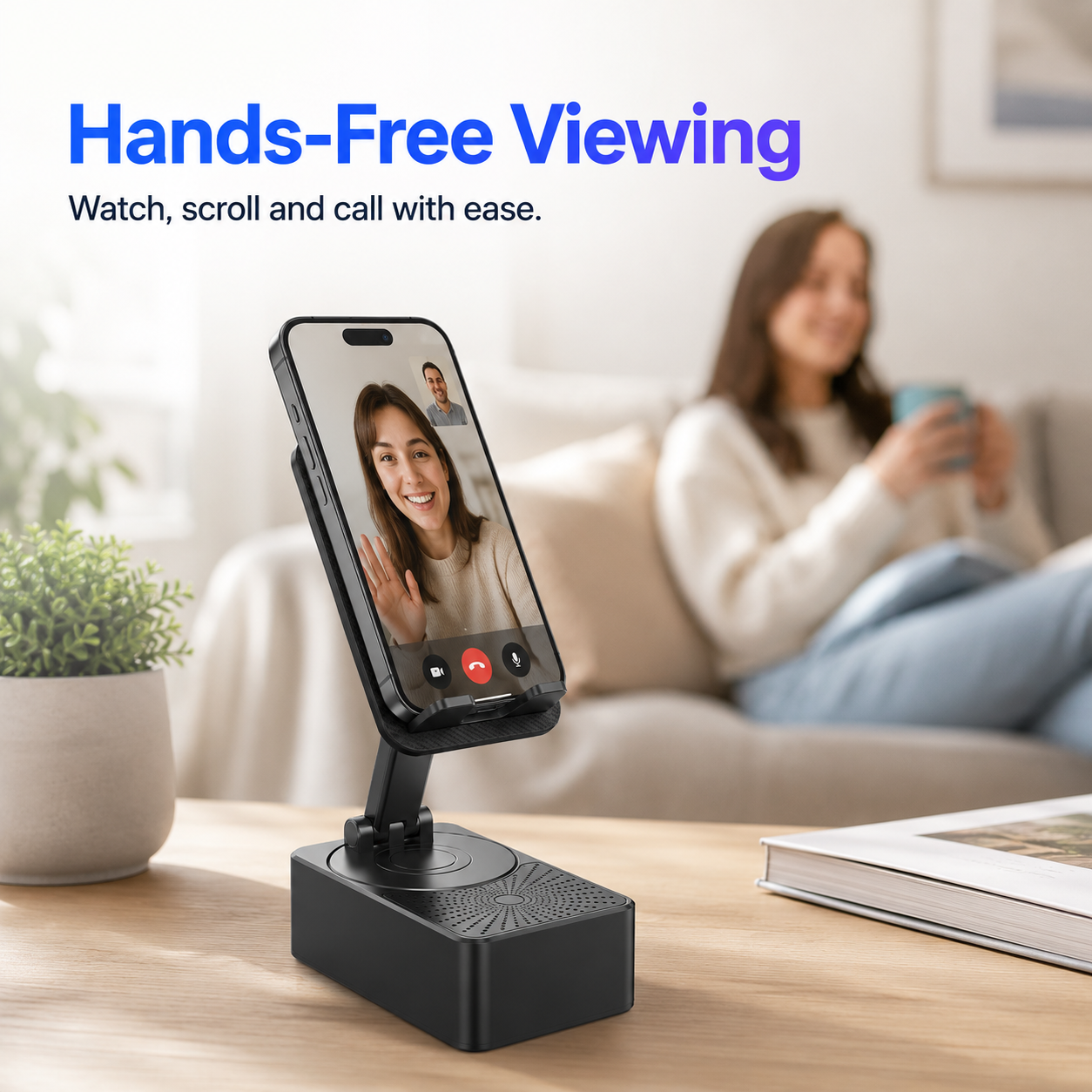 hands-free phone stand for video calls