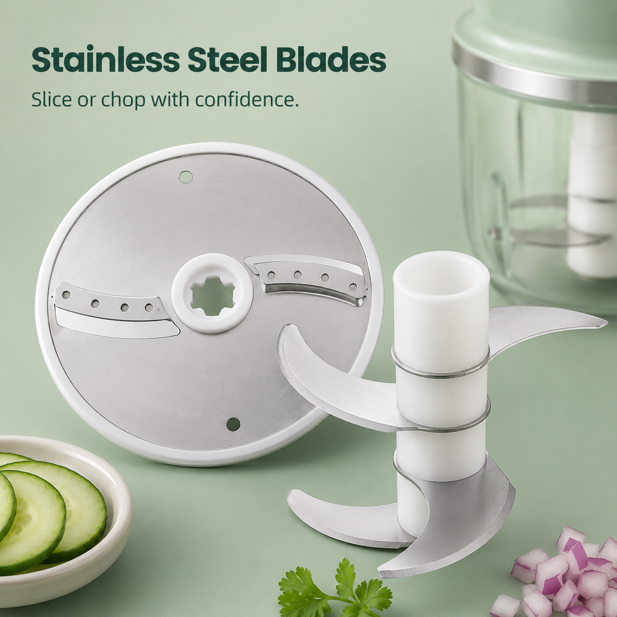 Handheld food processor dimensions 20.5 x 9.5 cm