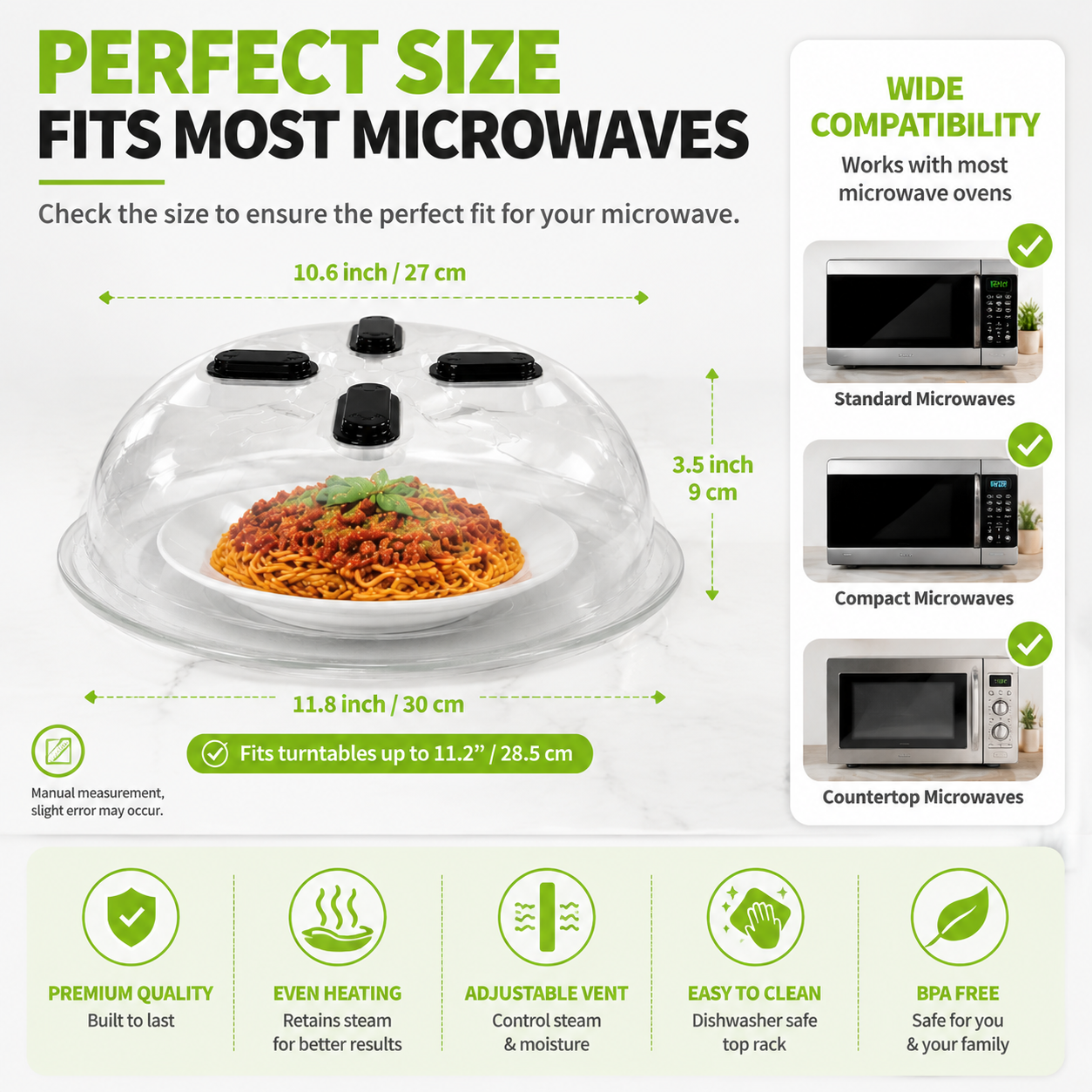 Dishwasher Safe Microwave Splatter Cover