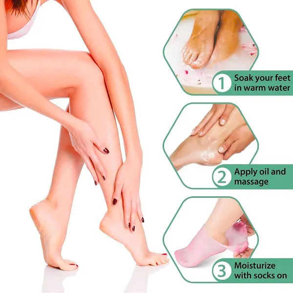 How to use moisturizing gel socks